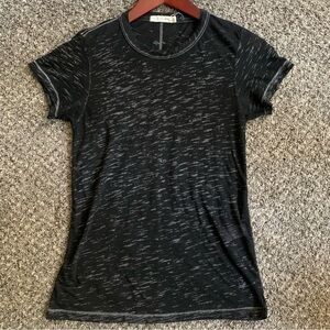 Rag & Bone Sheer Black & Grey Marble Tee XS